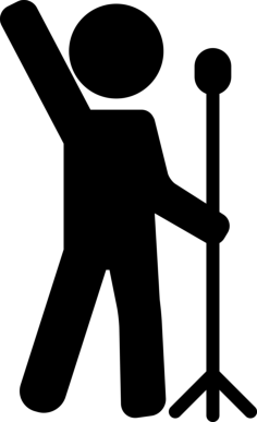 Man Singing Silhouette Cutting Svg Files, Free Vectors File